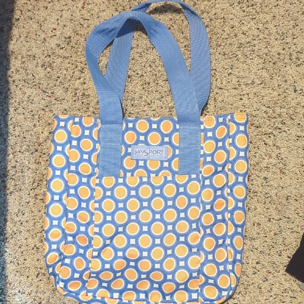 Jansport Vibrant Blue and Orange Tote Bag with Durable Design